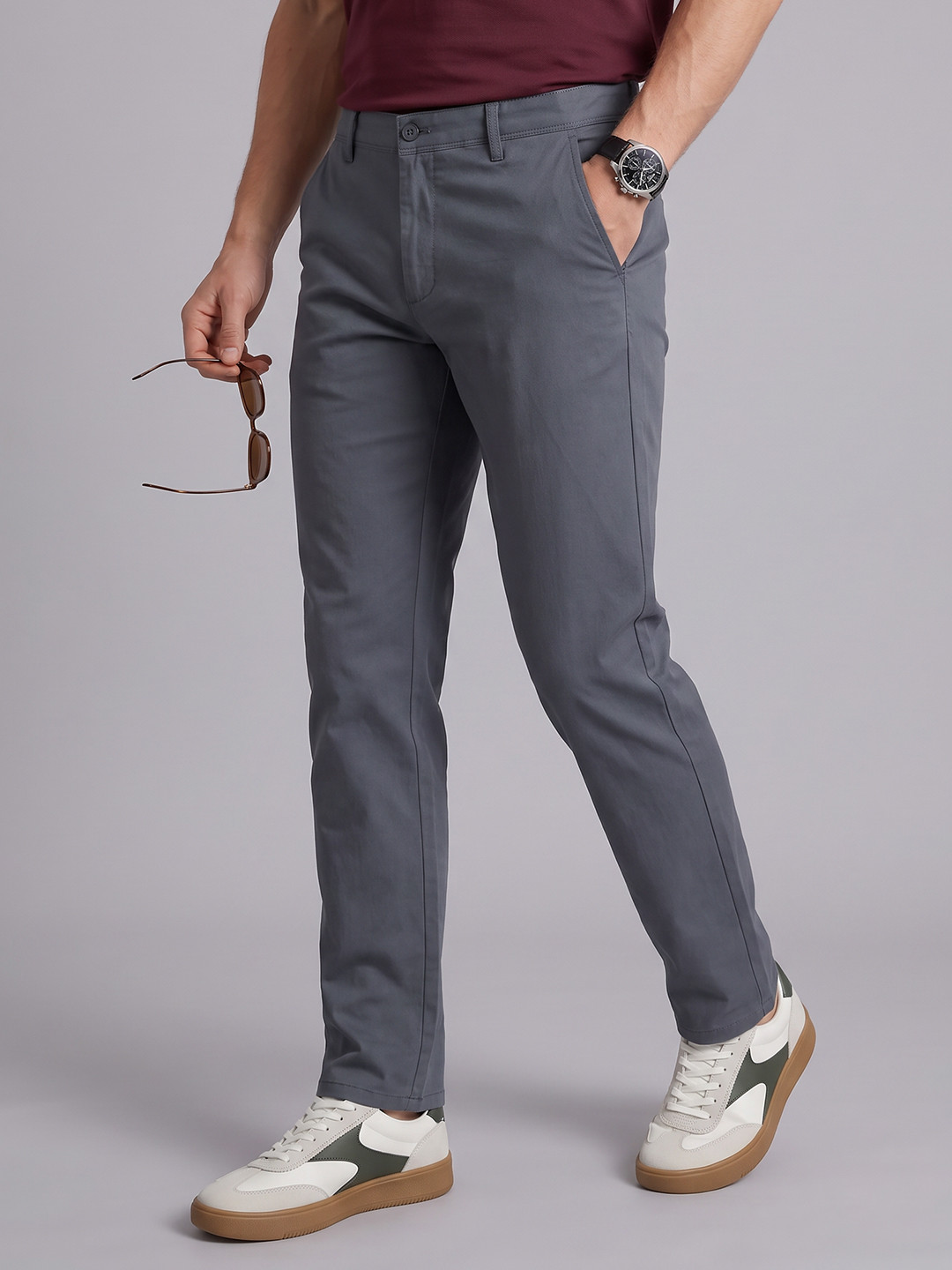 Blackberrys Men Slim Fit Chinos Trousers