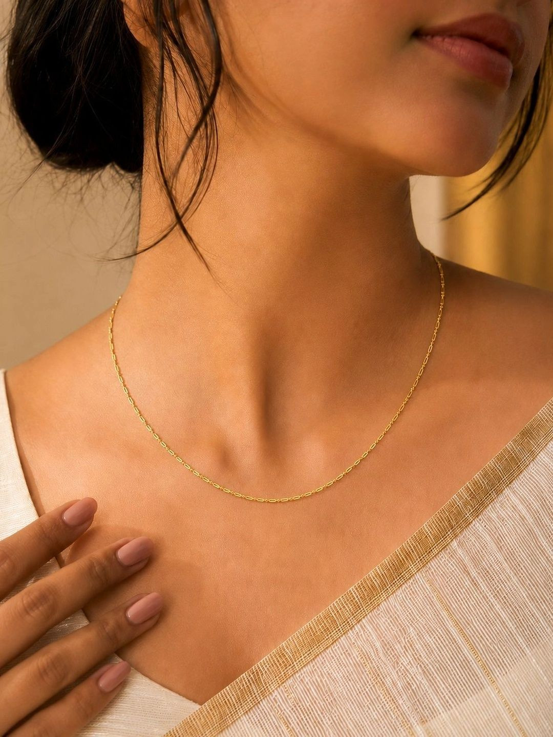 Zeraki Jewels Brass Gold-Plated Chain