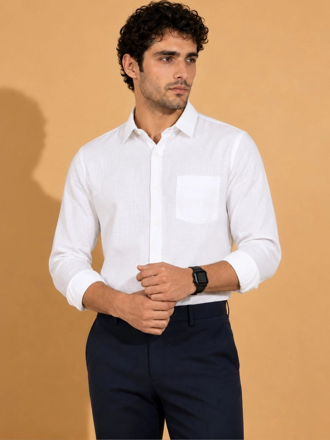 UNSEEN Men Smart Slim Fit Formal Shirt