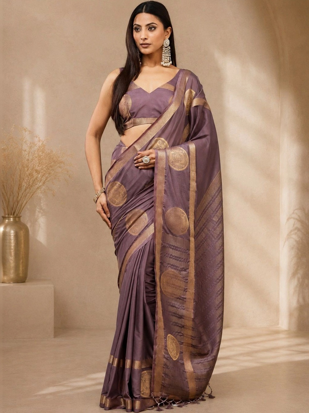kasee Woven Design Zari Handloom Saree