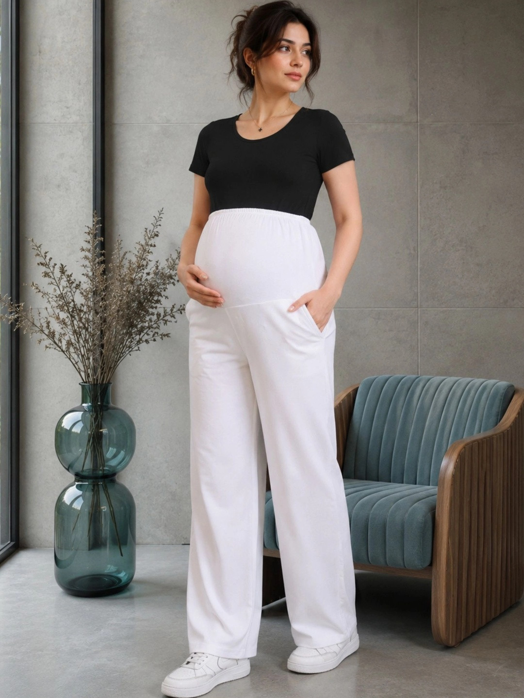 KARPATA Women Cotton Straight-Fit Track Pants