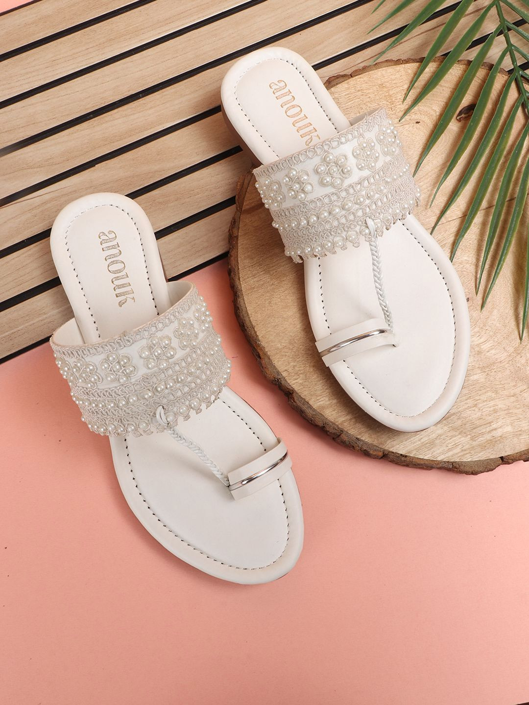 Anouk Women Embellished One Toe Flats