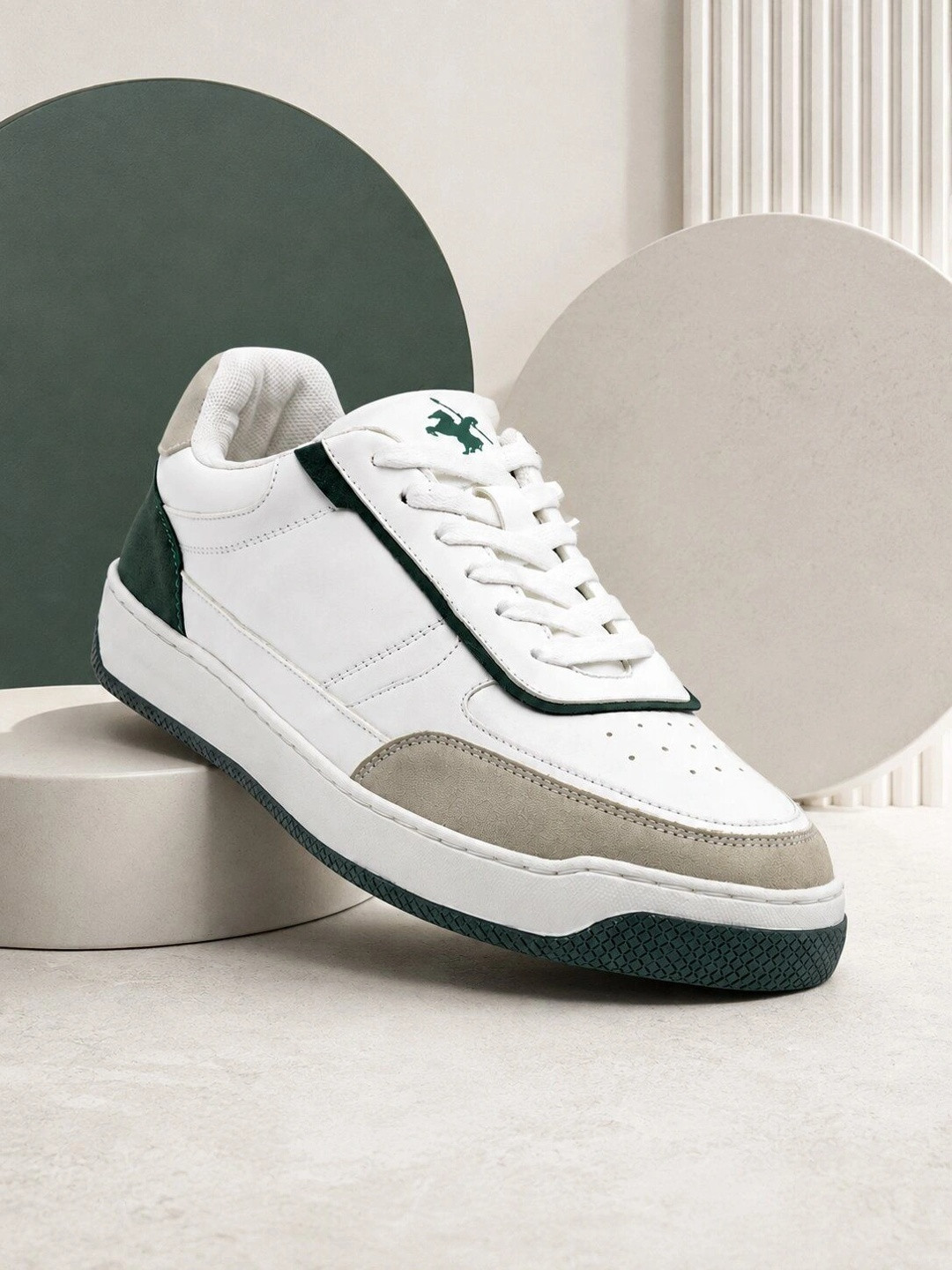 Cantabil Men Colourblocked PU Sneakers
