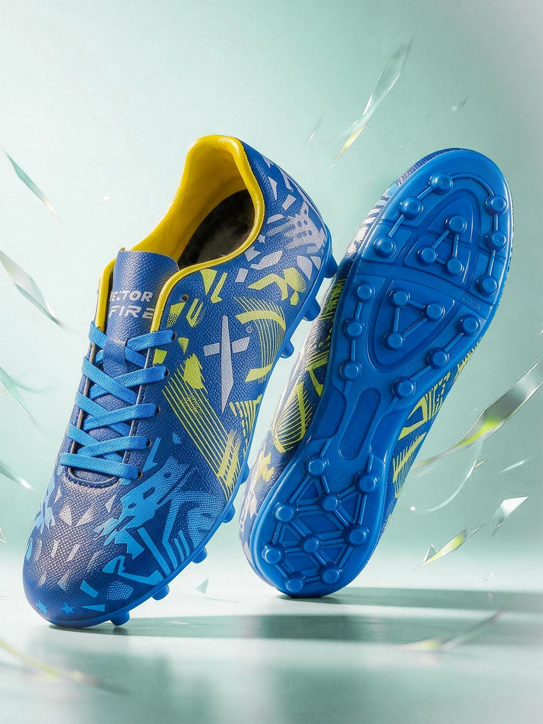 VECTOR X Fire Synthetic Leather Upper & TPU Sole Football Shoes