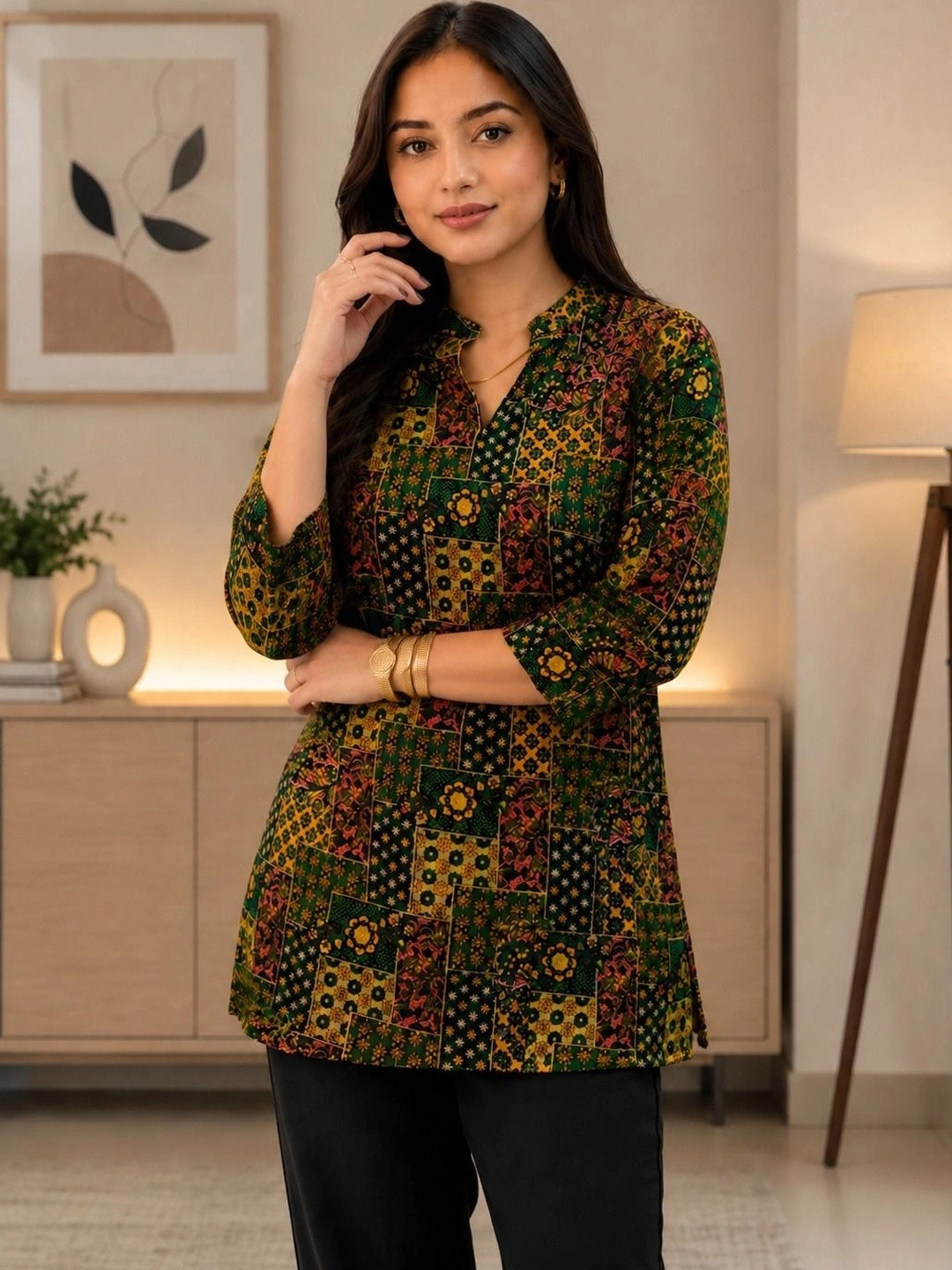 CHHETRAPAAL Ethnic Motifs Printed Kurti