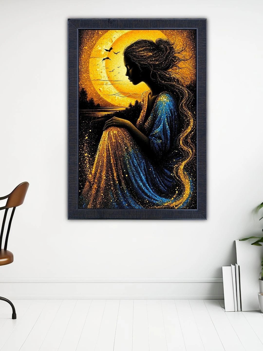 OLIVE TREE Black Single Piece Synthetic Wood Other Wall Paintings