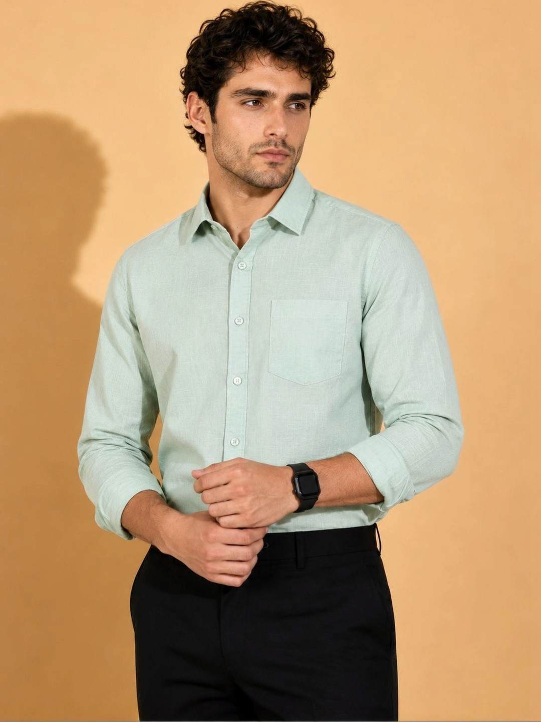 UNSEEN Men Smart Slim Fit Casual Shirt
