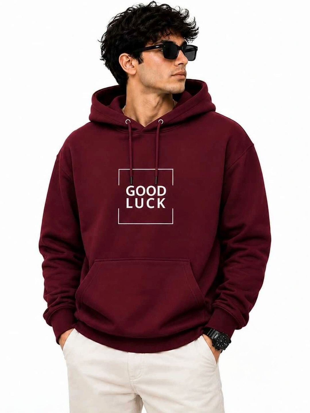 JIVAS Men Printed Hooded Sweatshirt