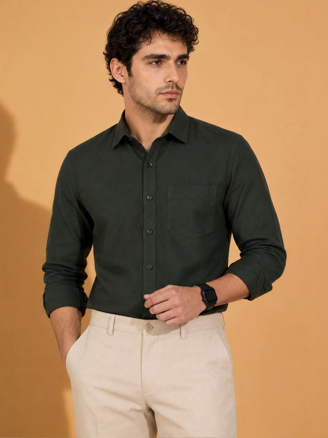 UNSEEN Men Smart Slim Fit Formal Shirt