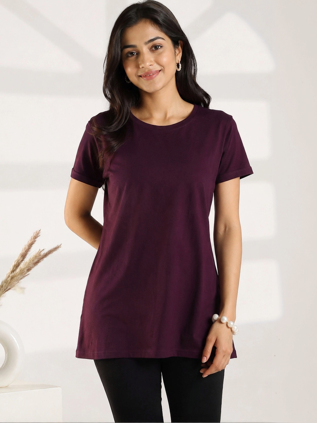 9shines Label Cotton Round Neck Lounge Tshirts
