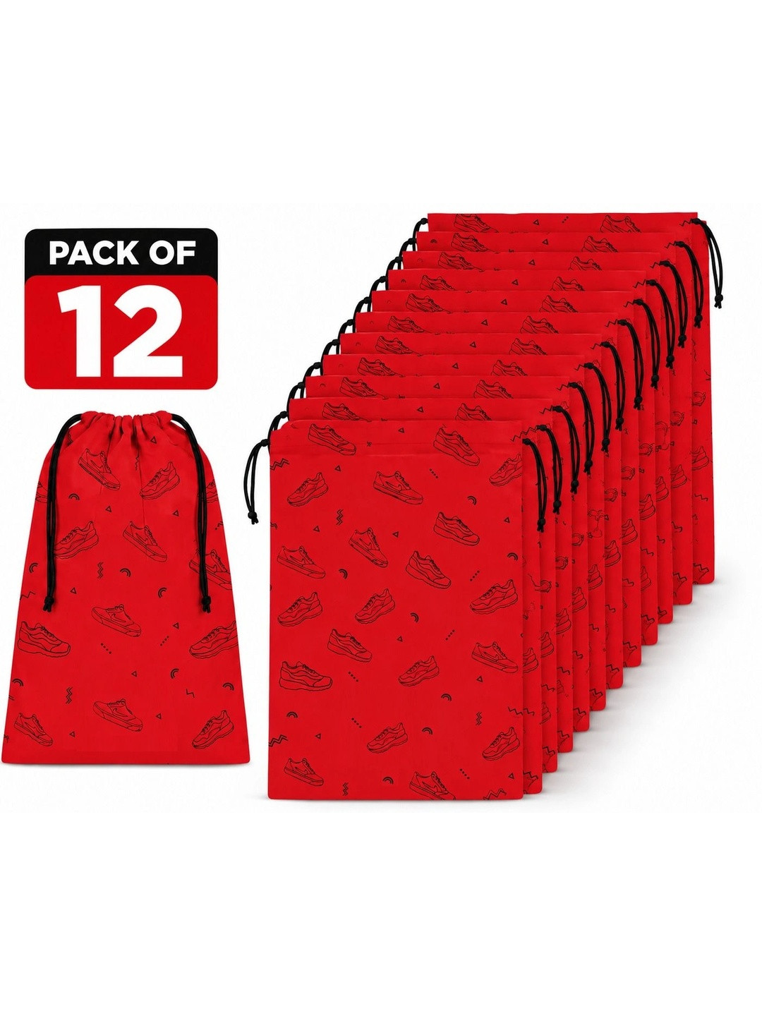 ADOREX Printed Shoe Cover Bags With Drawstring Closure