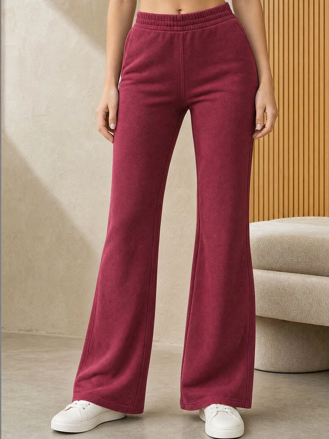 NOBERO Women Flared Track Pants