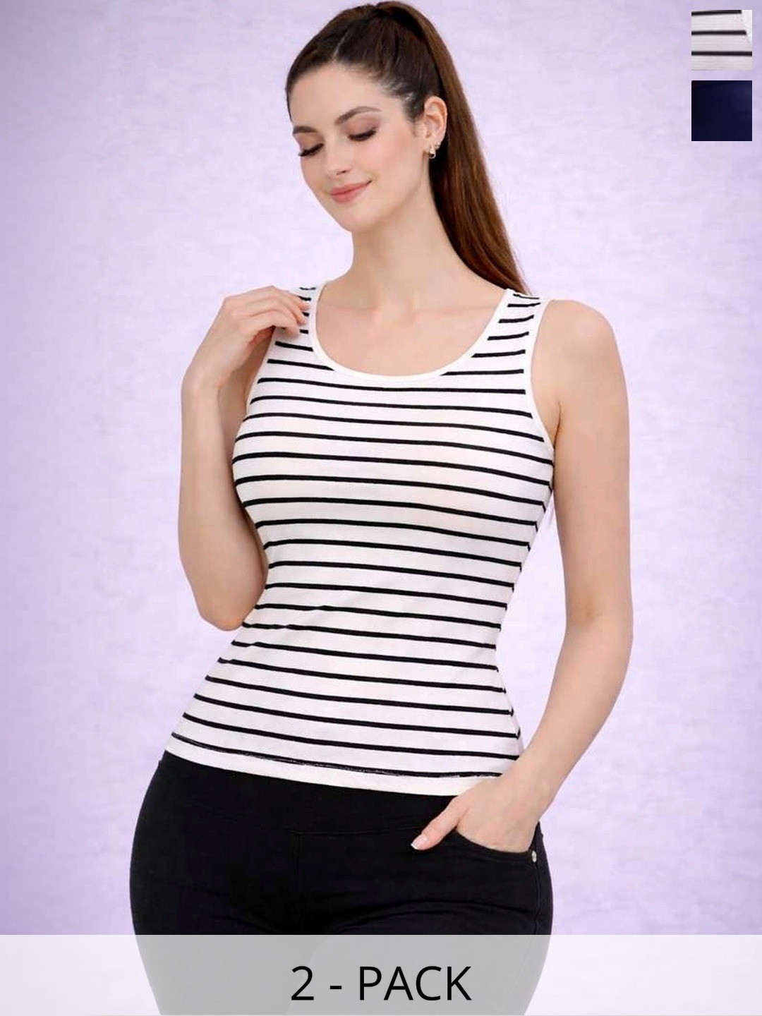 Apraa & Parma Pack of 2 Striped Tank