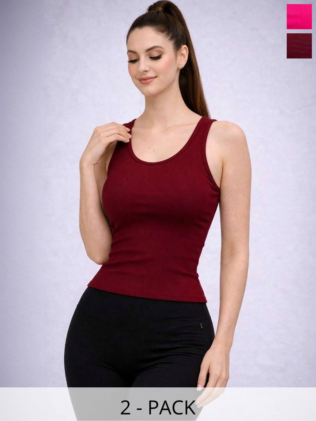 Apraa & Parma Pack of 2 Self Design Tank
