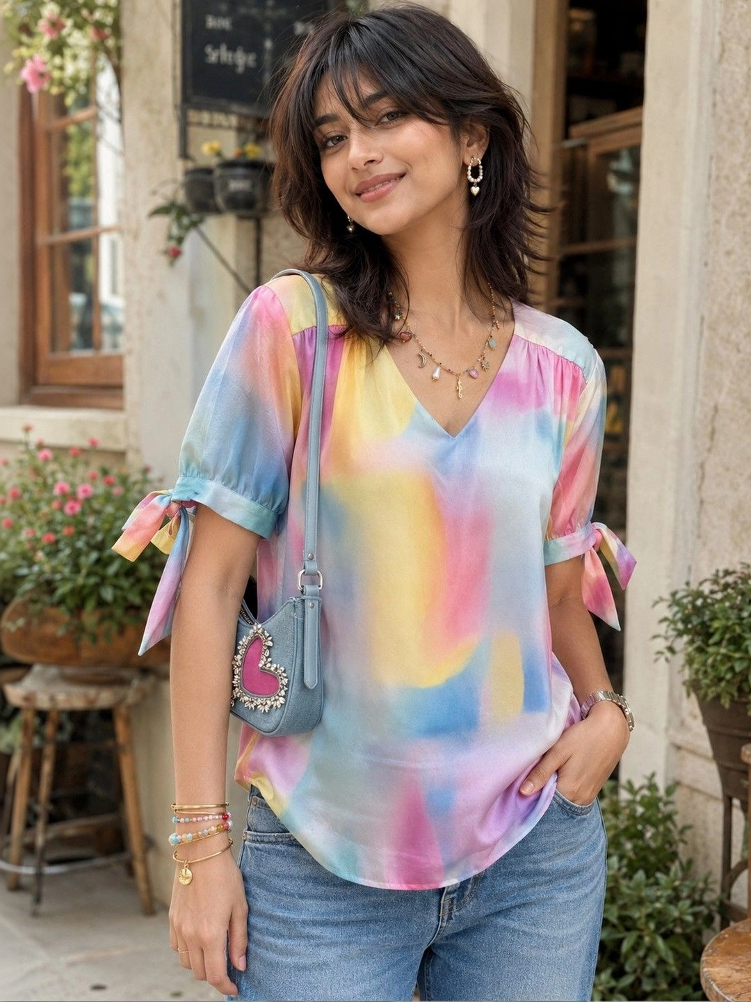 YURAA THE LABEL Tie and Dye Top