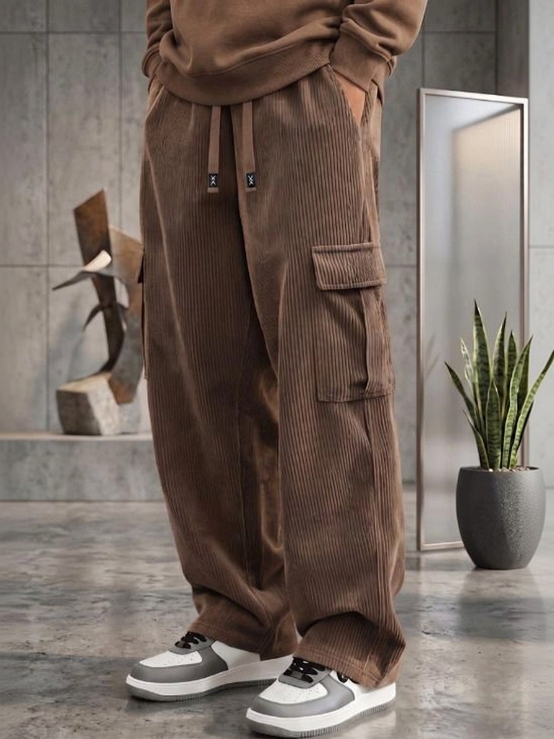 JexPuti Men Loose Fit Trousers