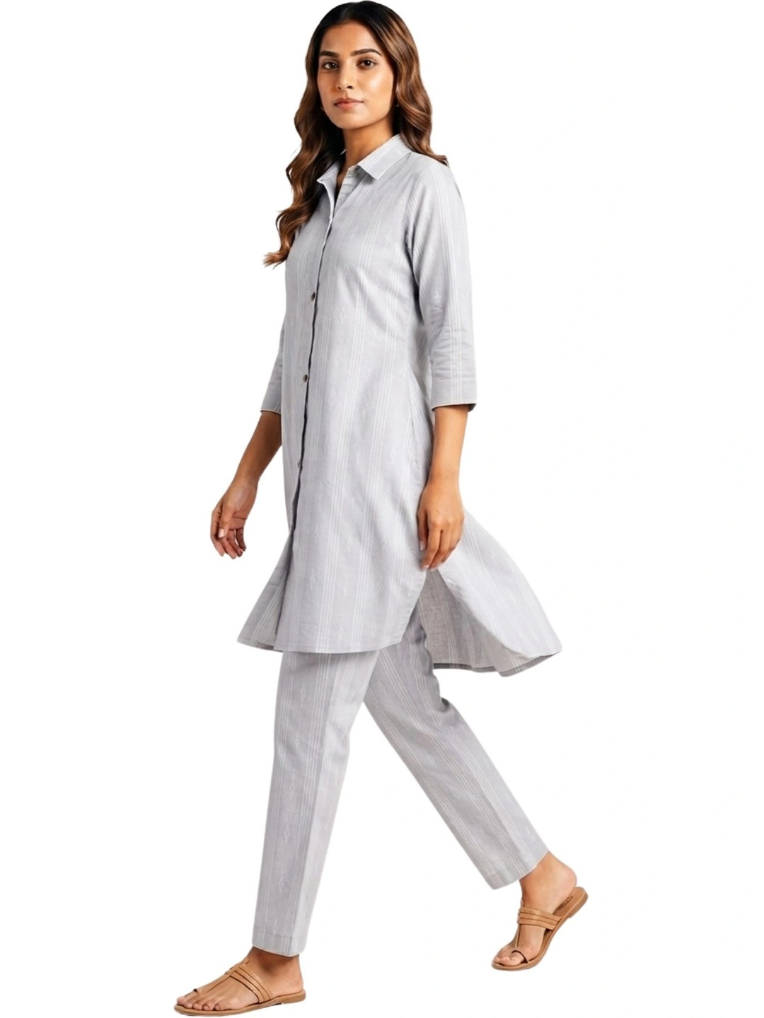LAFURE Embroidered Top with Palazzos