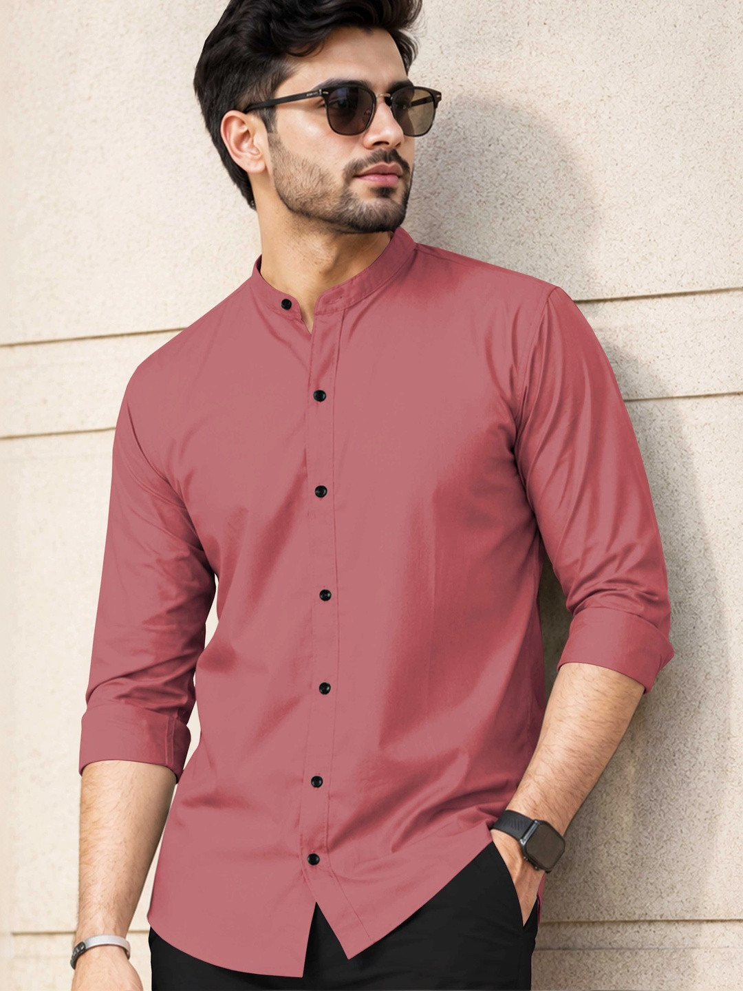 VeBNoR Men Solid Standard Fit Casual Shirt