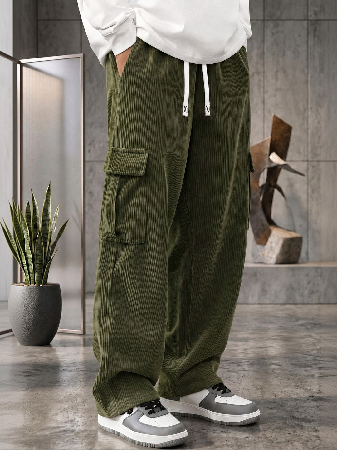 JexPuti Men Loose Fit Trousers