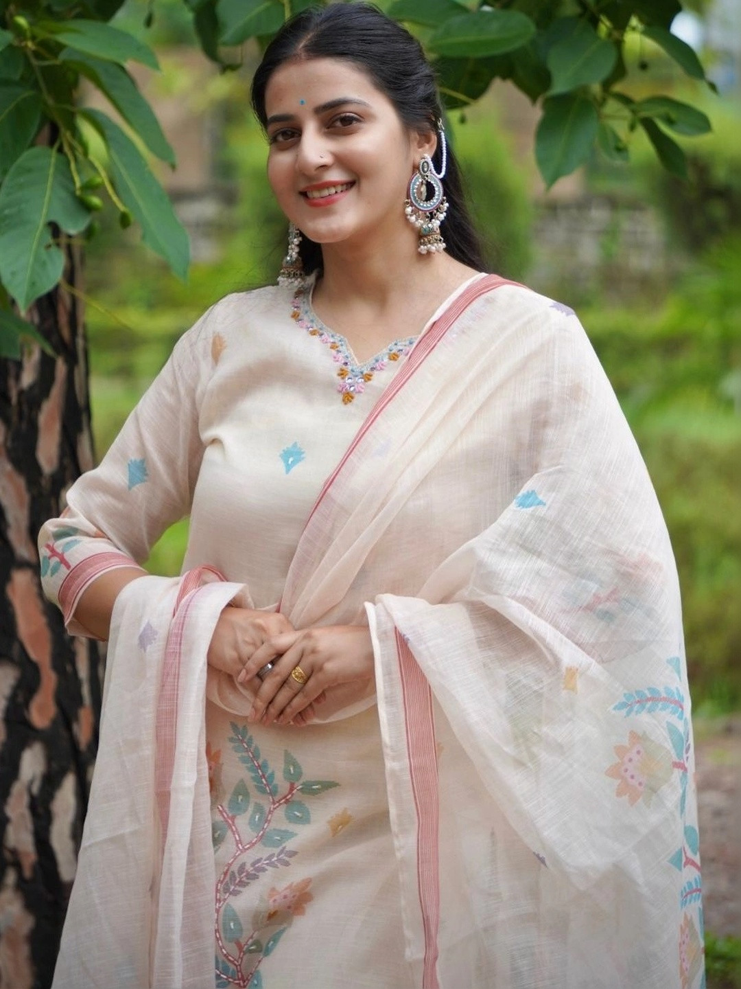 Geetha Creation Women Linen Pure Cotton