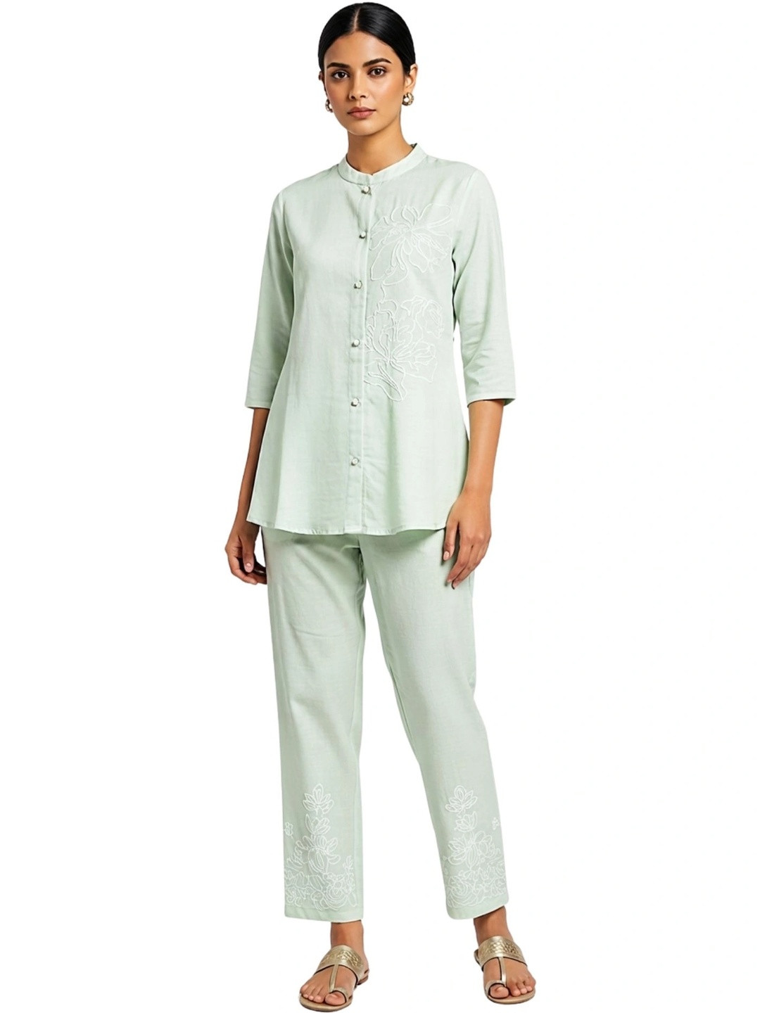 LAFURE Embroidered Tunic with Trousers