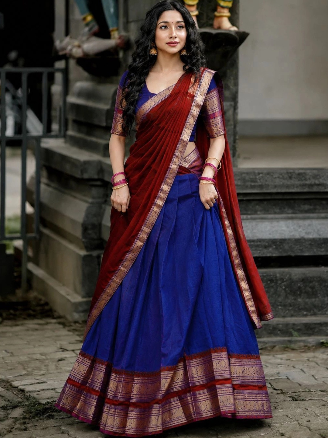 JIVUBA Ready to Wear Lehenga & Unstitched Blouse With Dupatta