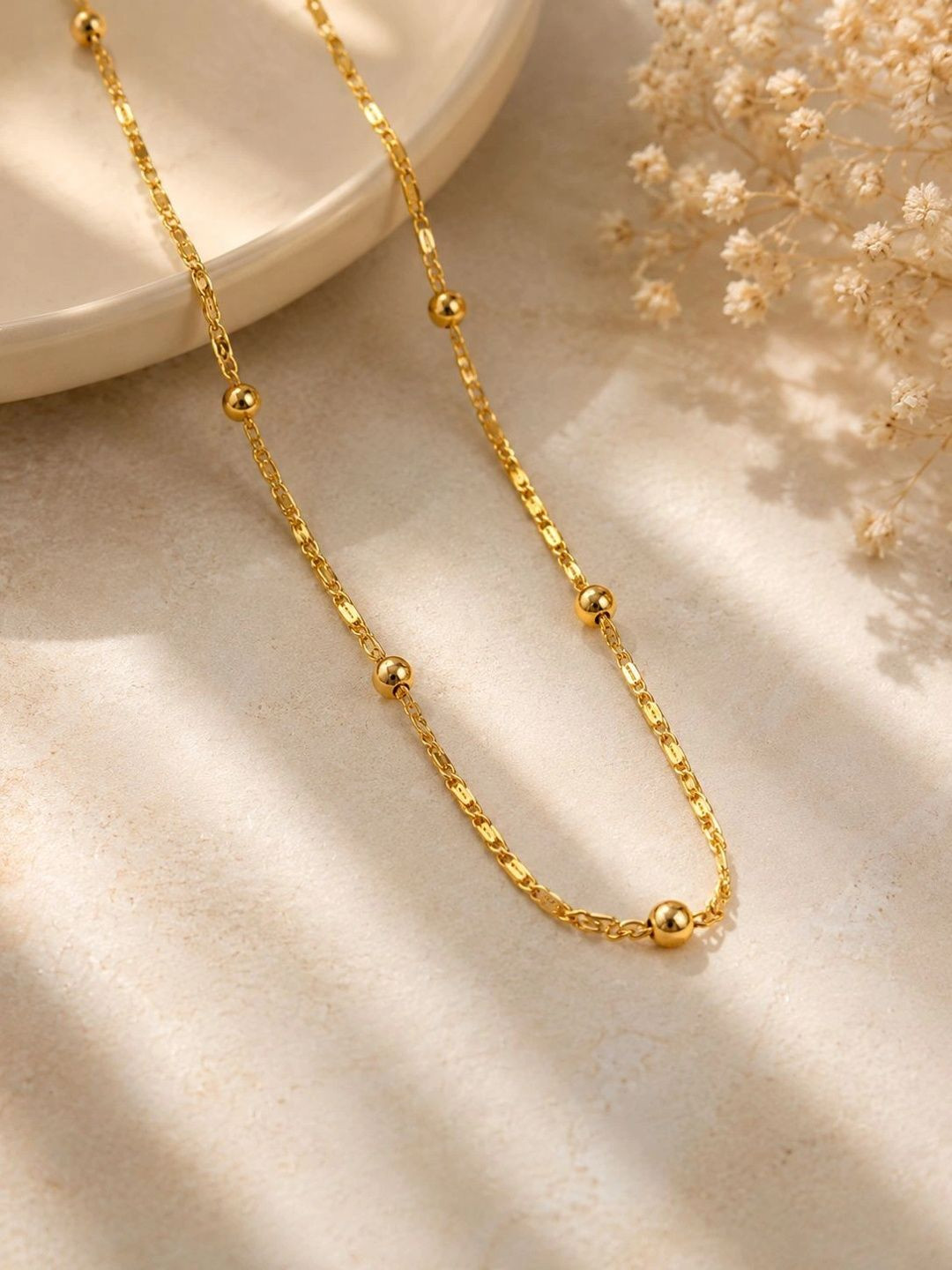 Zeraki Jewels Brass Gold-Plated Chain