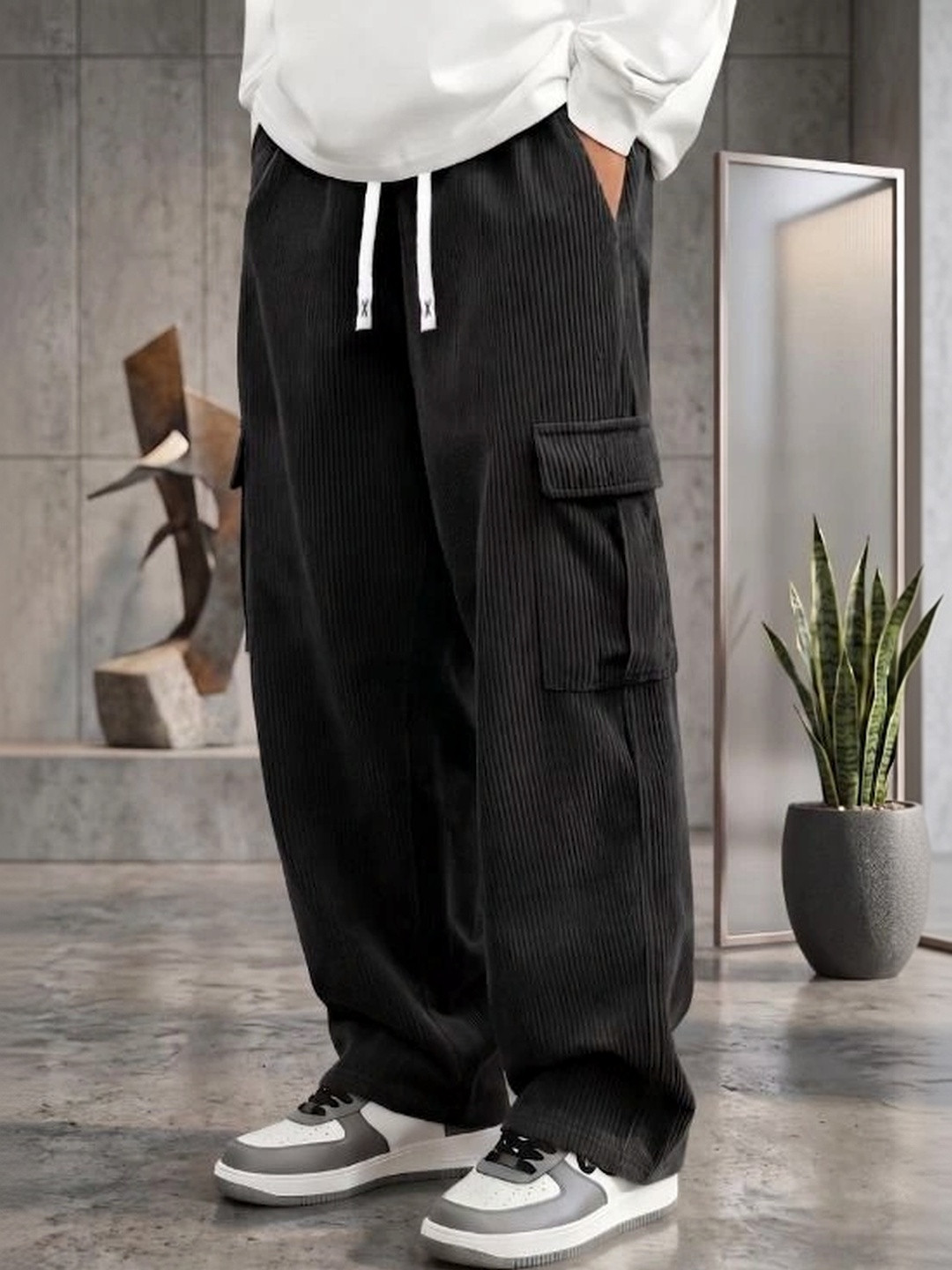 JexPuti Men Loose Fit Trousers