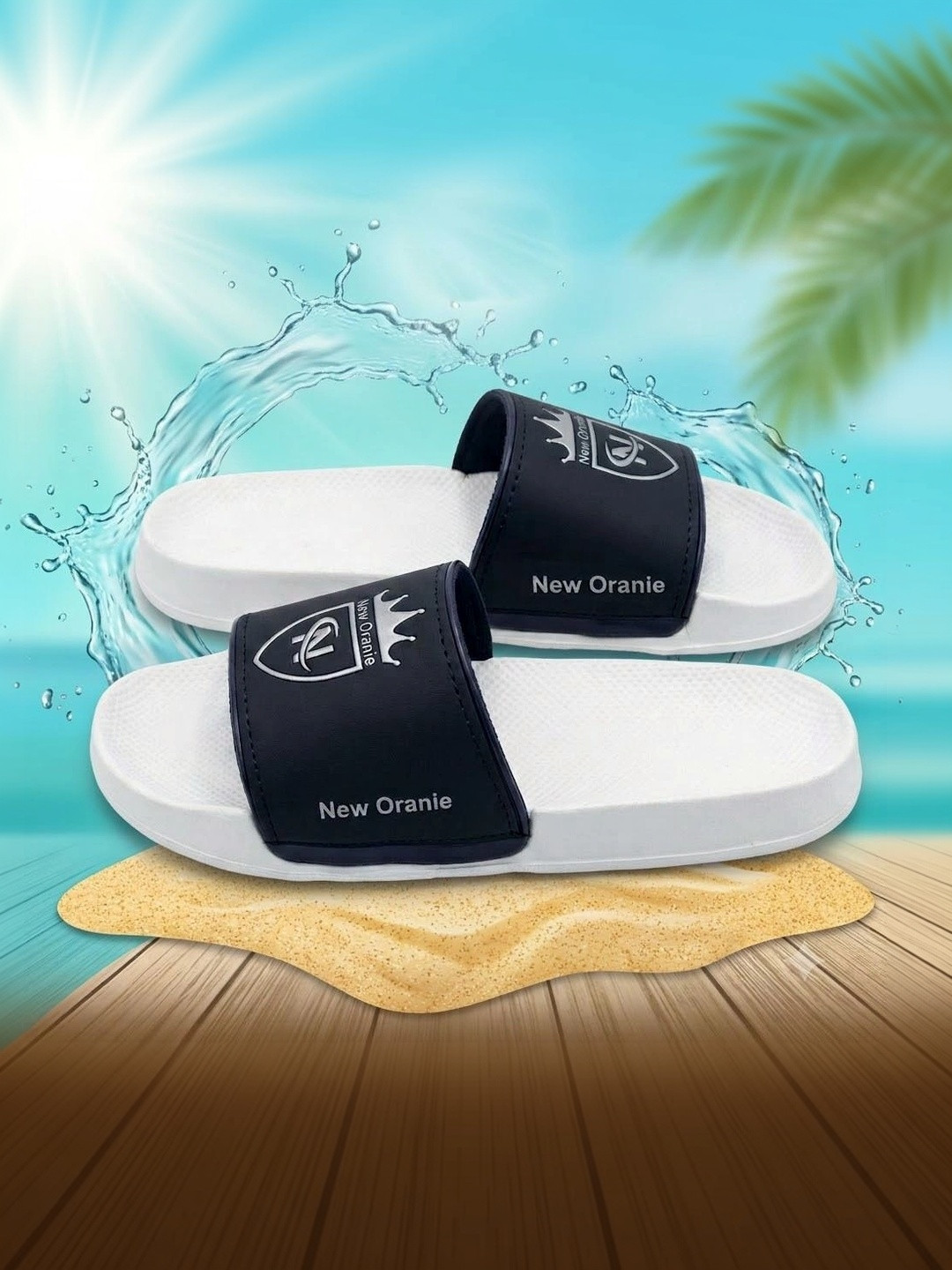 NEW ORANIE Men Printed Sliders
