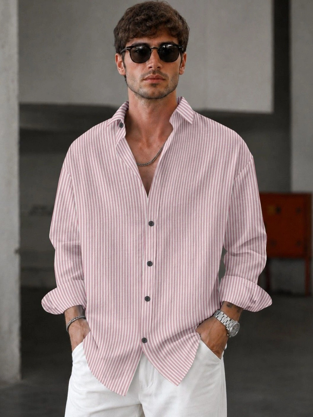 TokyoTrends Men Striped Casual Shirt