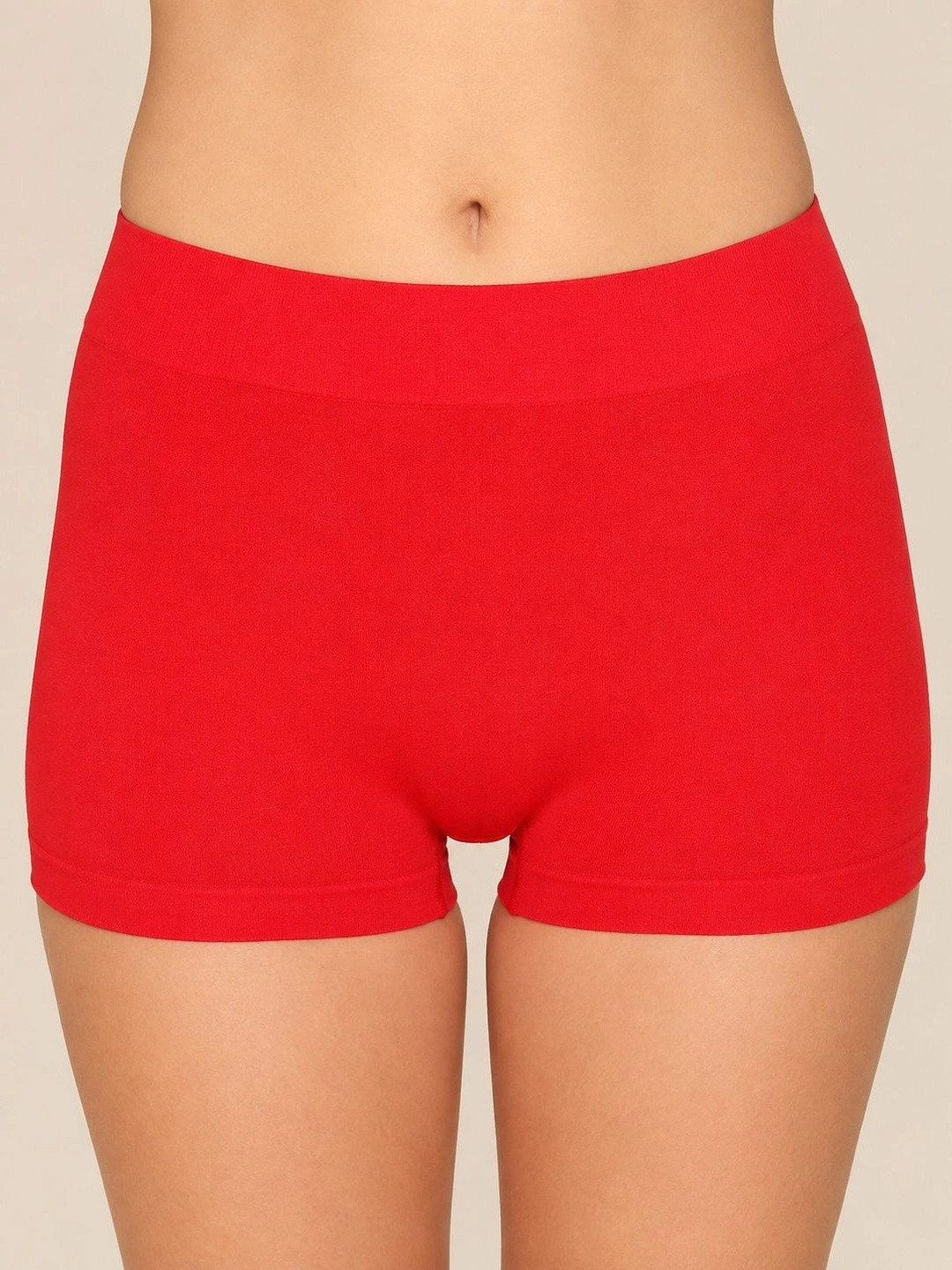 Qenixo Women Mid-Thigh Soft Fitted Boyshort Shorts with Waistband for Everyday Use