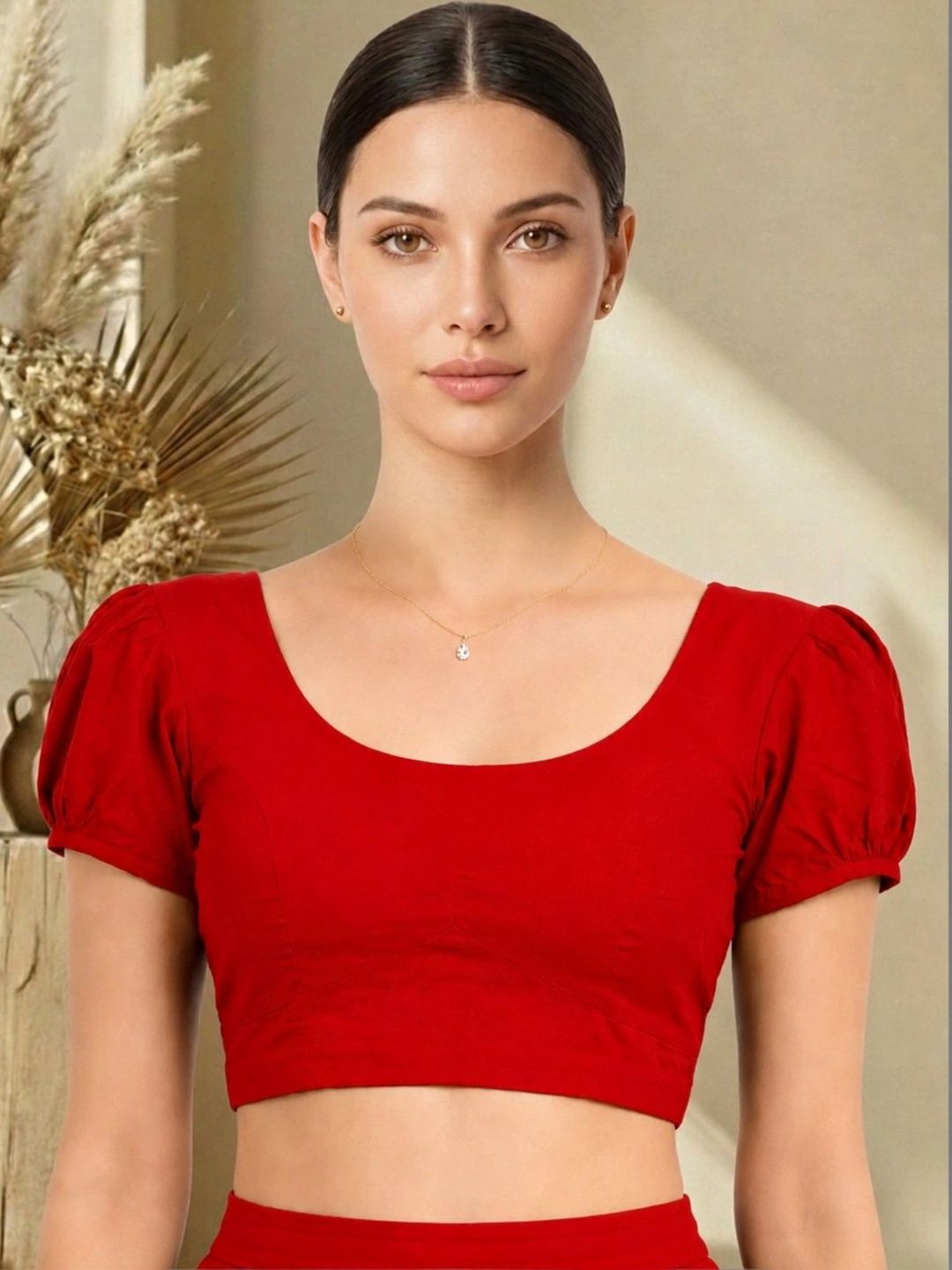 Thevasa Solid Saree Blouse
