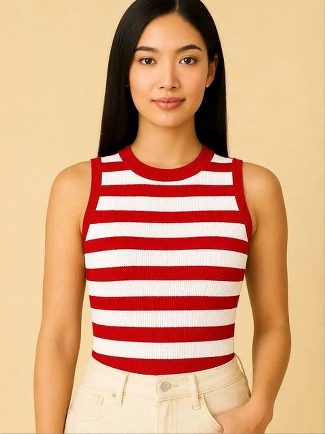 hug nation Striped Cotton Top