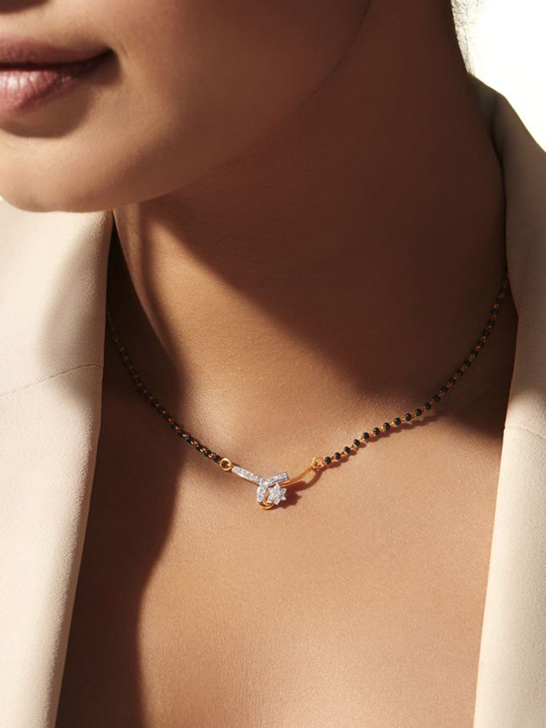 BELWICK Gold-Plated Artificial Stones Mangalsutra