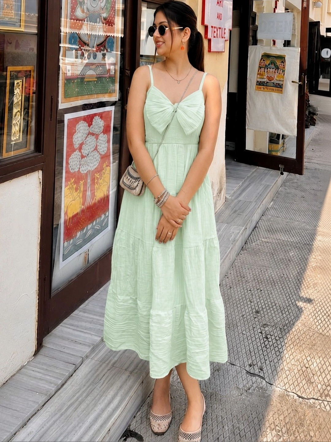 Kadambarie Organic Cotton A-Line Midi Dress