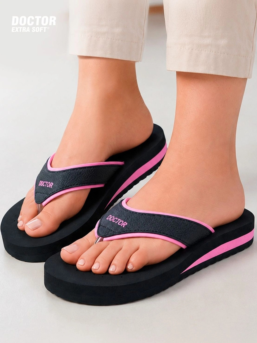 DOCTOR EXTRA SOFT Women Orthopedic Non Slip Thong Flip-Flops