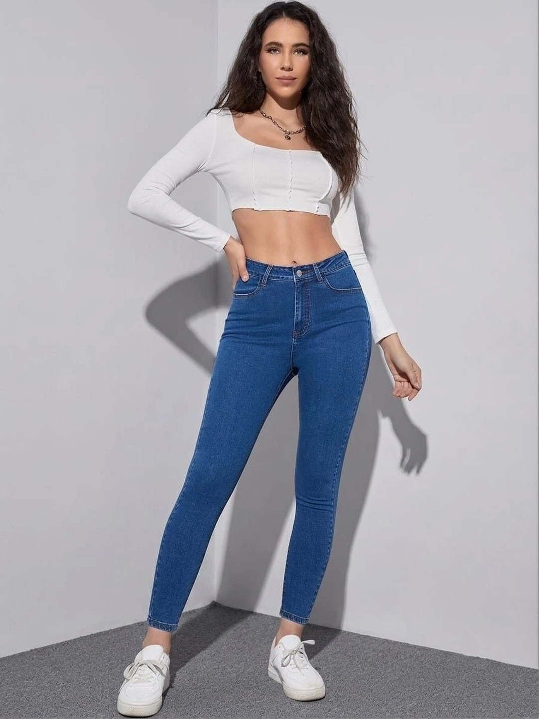 The Roadster Lifestyle Co Women No Fade Clean Look Skinny Fit Jeans