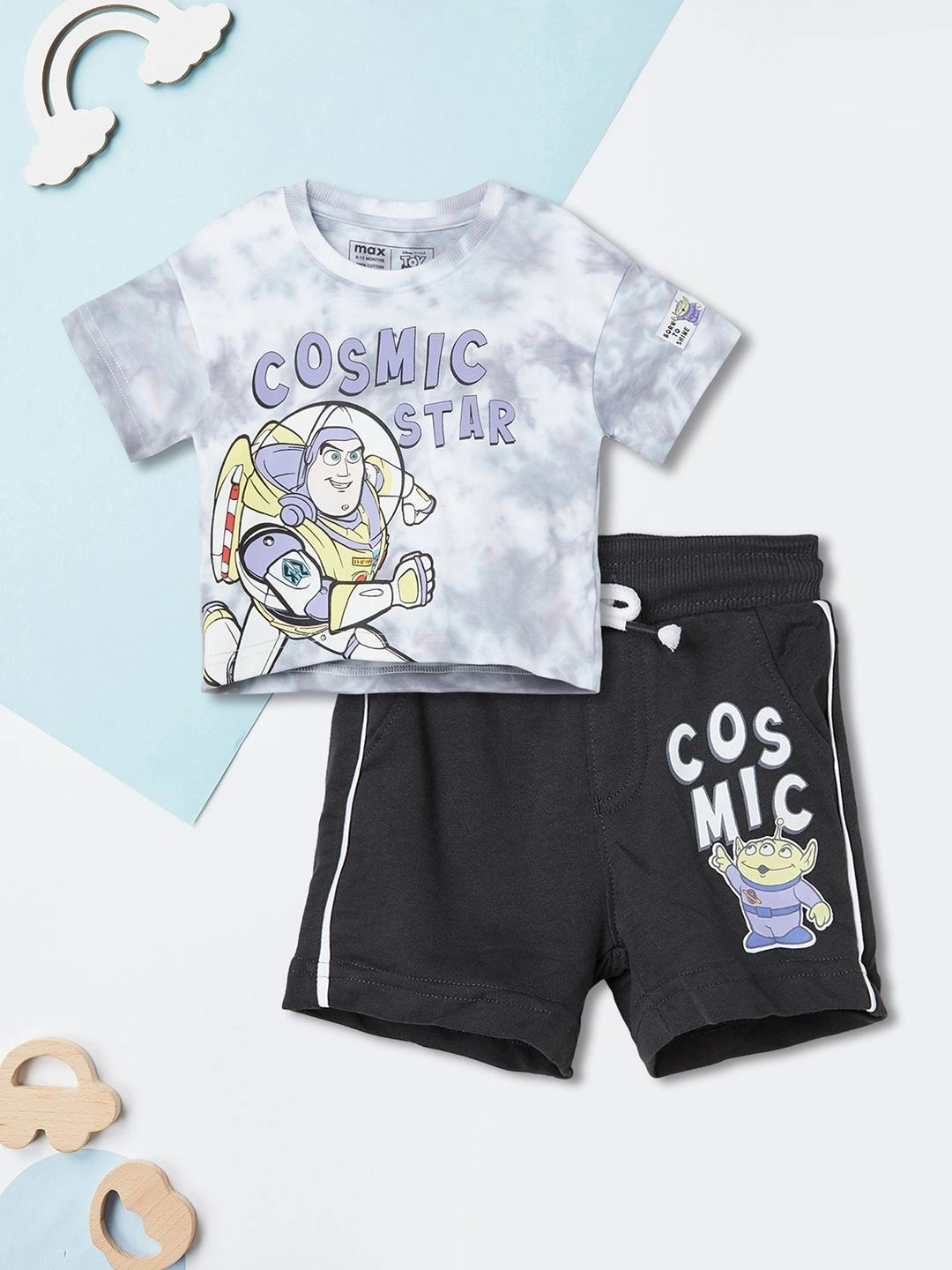 max Boys Dyed T-shirt with Shorts