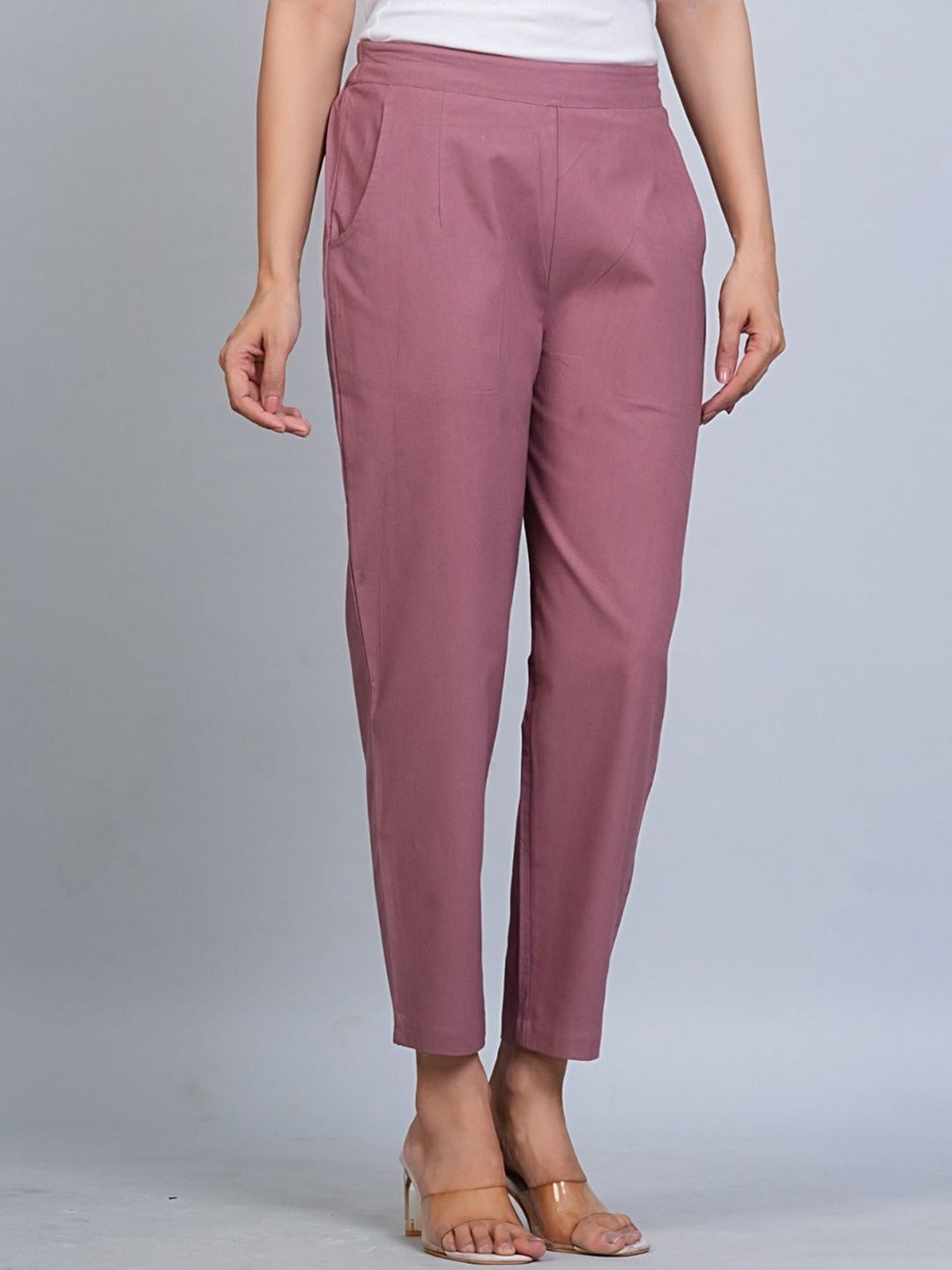 VENITYWAVE Women Smart Mid-Rise Regular Fit Trousers