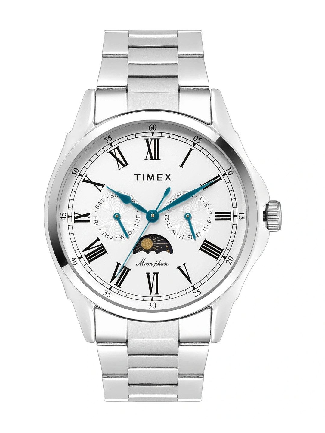 Timex Men Brass Dial & Stainless Steel Bracelet Style Straps Analogue Watch TWEG33001