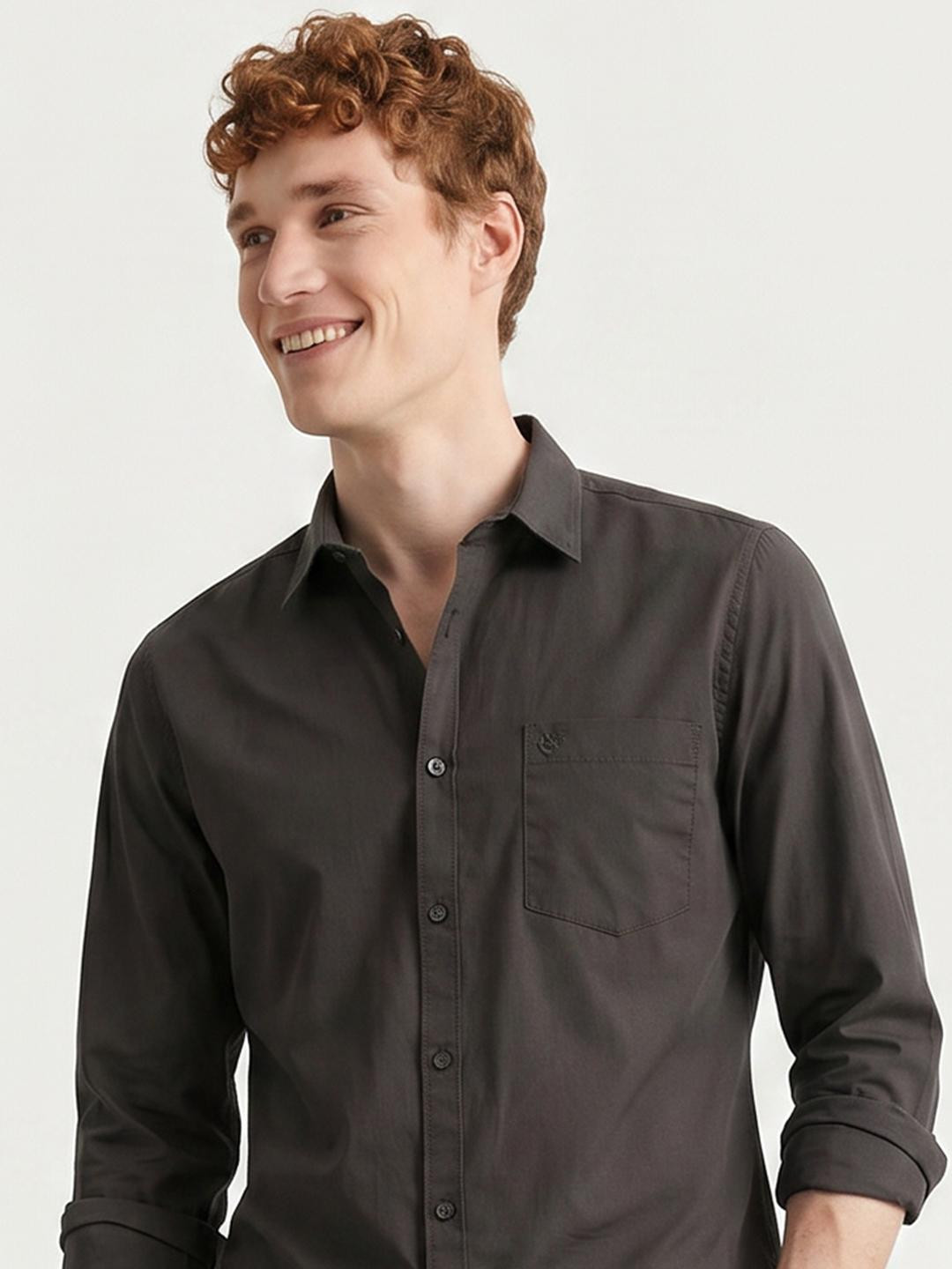 Mast & Harbour Easy Drape Grey Shirt