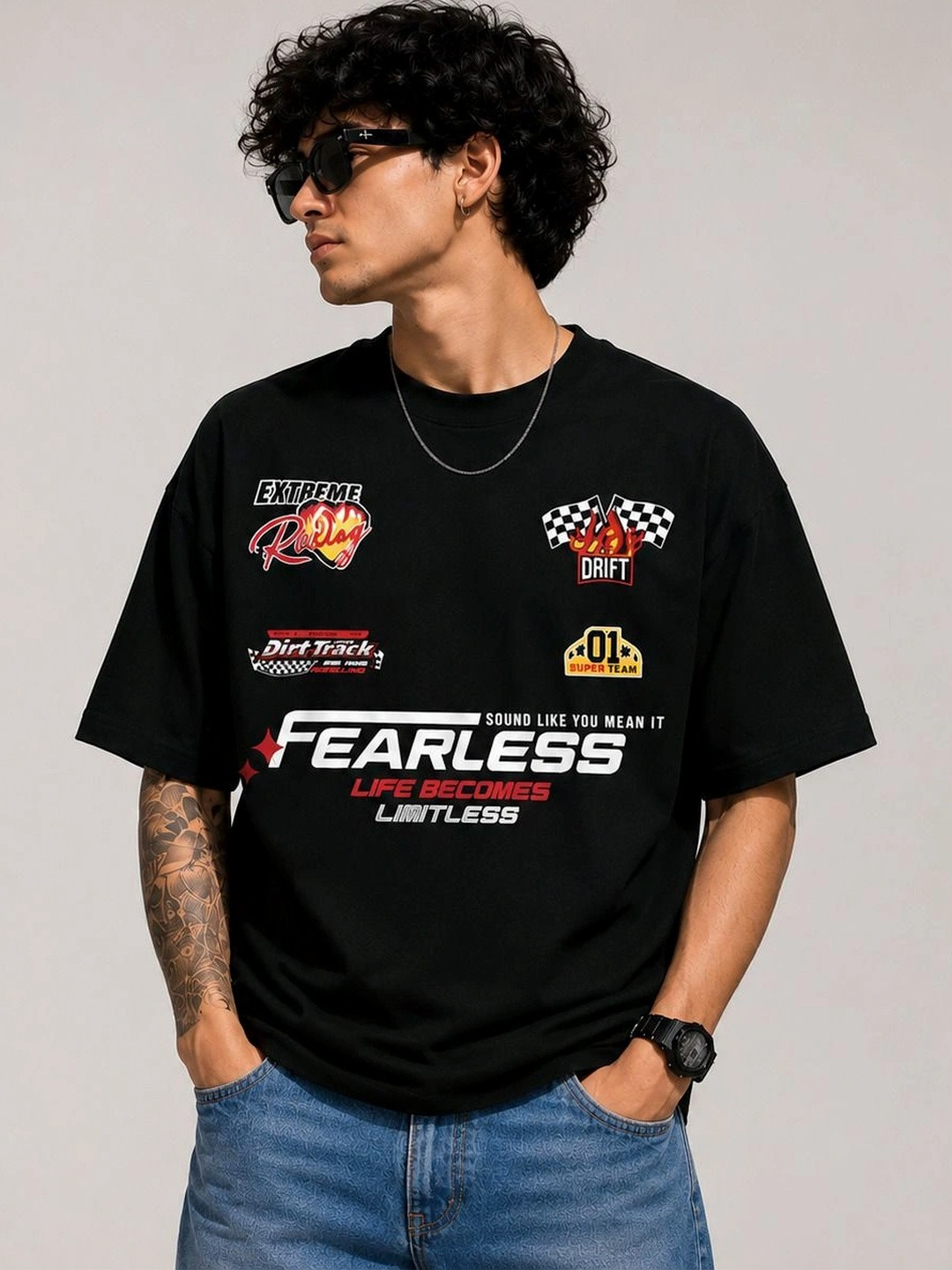 TeeVybe Men Typography Printed T-shirt