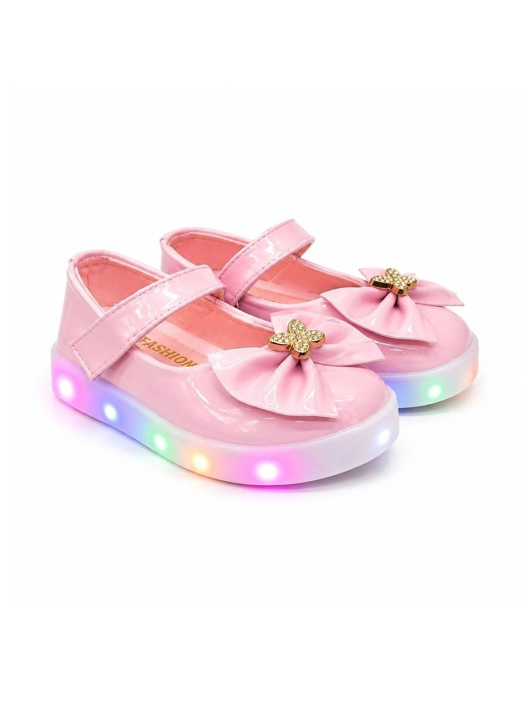 BABYWALKX Round Toe Velcro Ballerinas