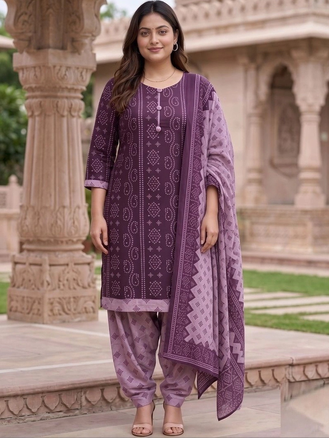 Moda Rapido Women Ethnic Motifs Printed Regular Kurta with Patiala & With Dupatta