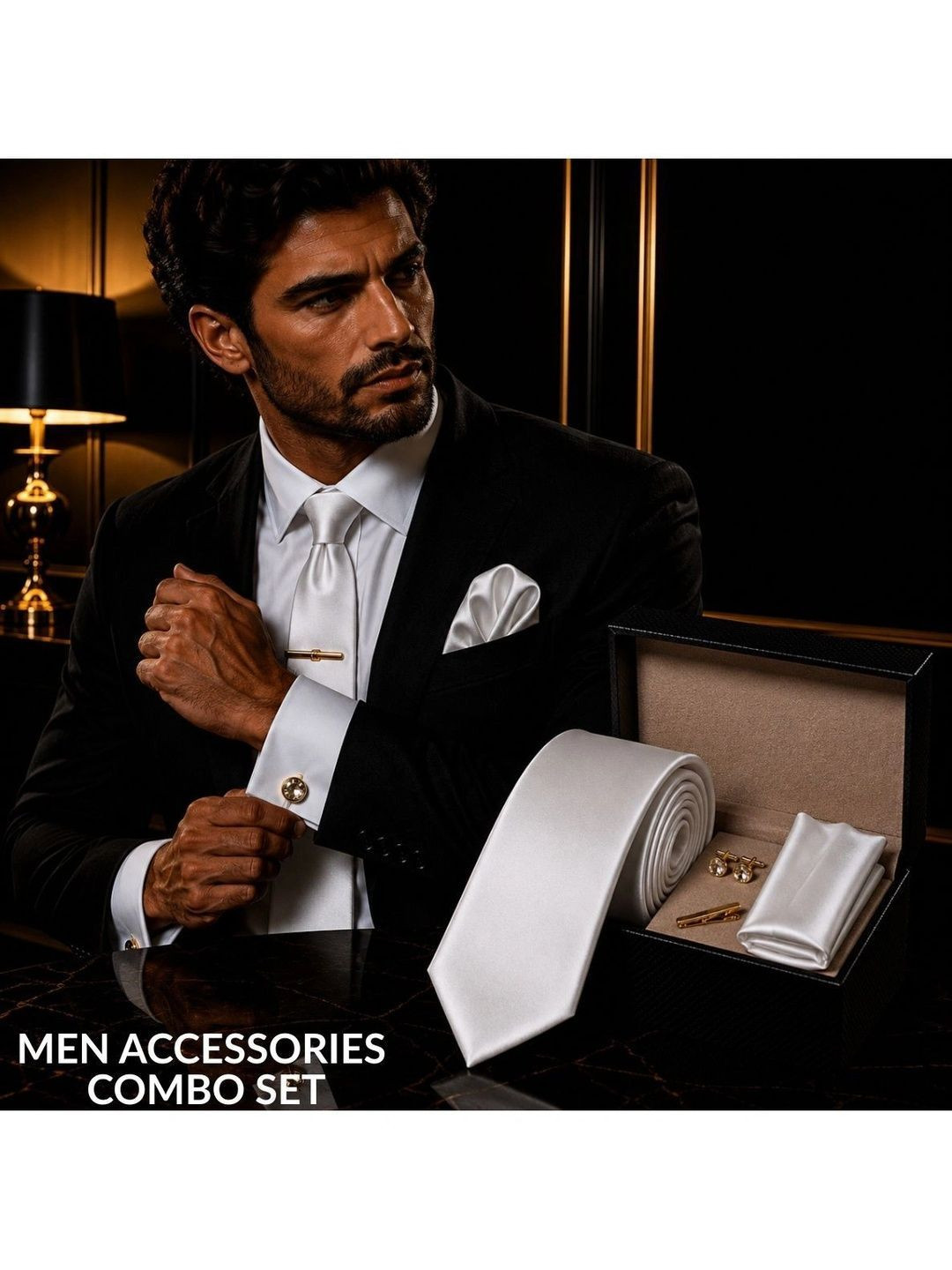 ZITTI Men Standard Tie & Cufflinks