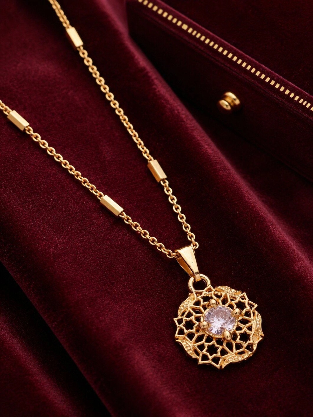 Sangria Brass Gold-Plated Necklace