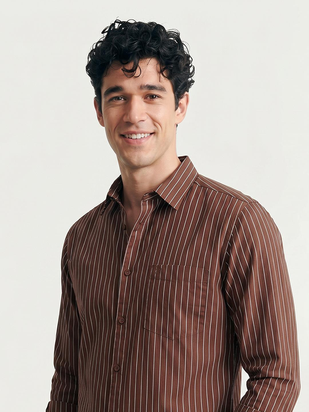 Mast & Harbour Soft Touch Cotton Stripe Shirt