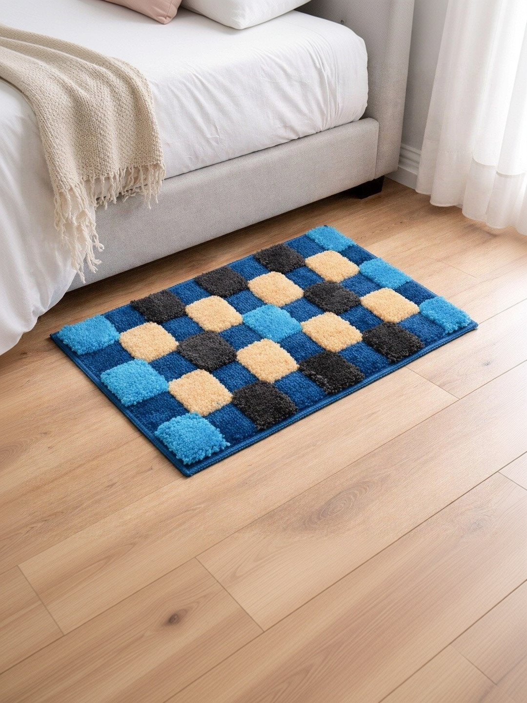 VIKCLIQUE Blue Anti-Skid Doormats