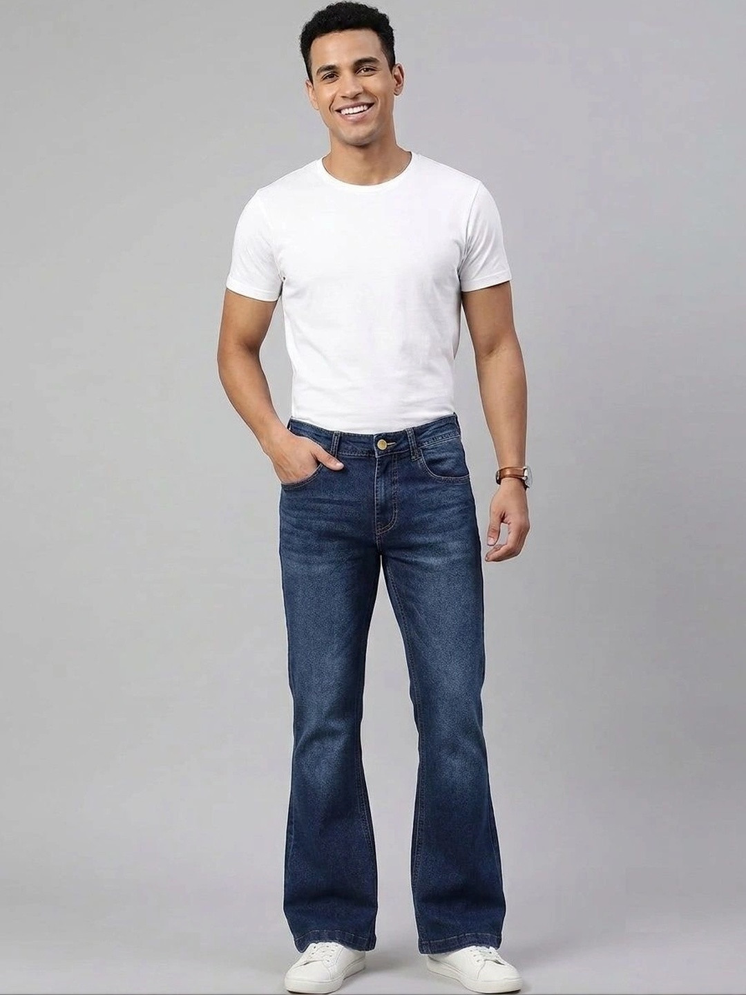 MM-21 Men Bootcut Mid-Rise Light Fade Jeans