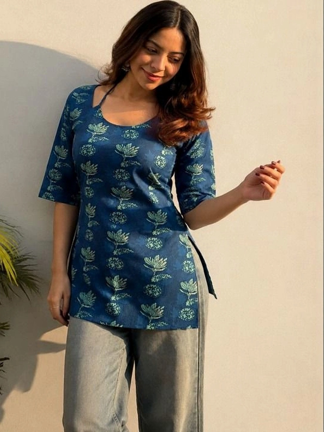 iEthniya Botanical Printed Kurti